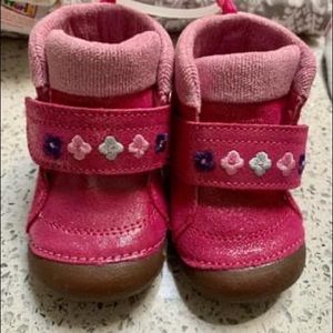 Stride Rite pink toddler boots 4M